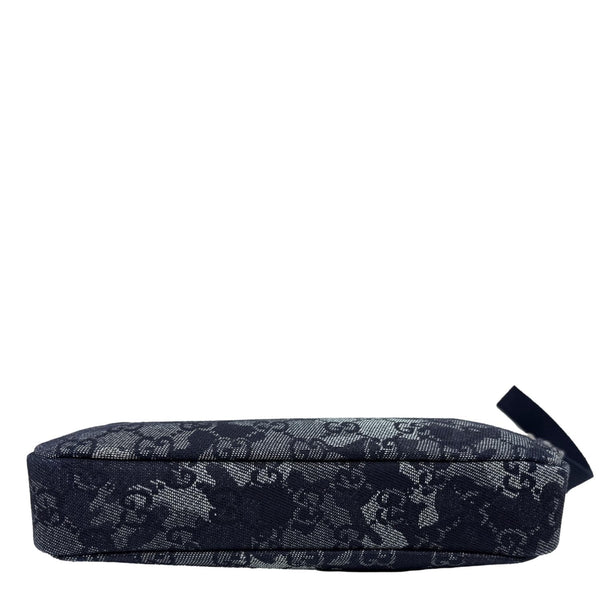 GUCCI Camouflage Small GG Monogram Denim Crossbody Bag Blue 849009
