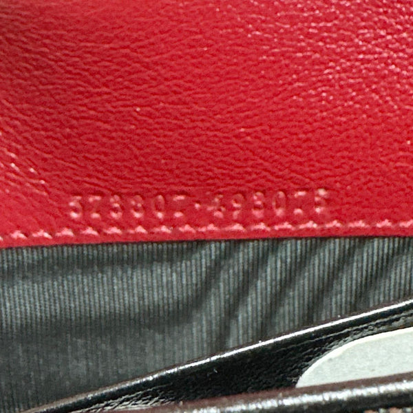 GUCCI Torchon Marmont Vintage Effect Leather Chain Wallet Black 578807