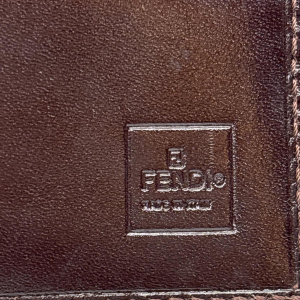 FENDI Zucca Canvas Bifold Wallet Brown