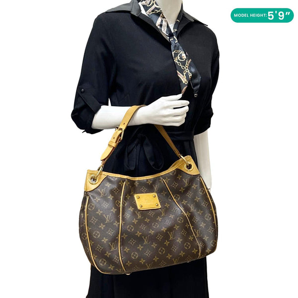 LOUIS VUITTON Galliera PM Monogram Canvas Shoulder Bag Brown