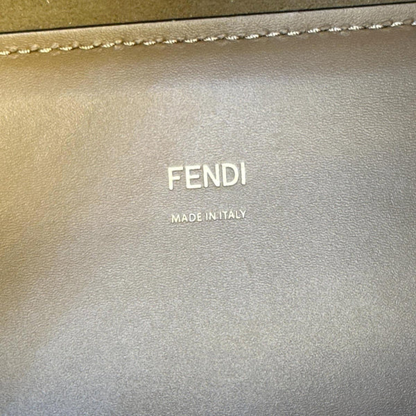 FENDI Sunshine Medium Glazed Fabric Plexiglass Shopper Tote Bag Multicolor