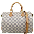 LOUIS VUITTON Speedy 30 Damier Azur Shoulder Bag White