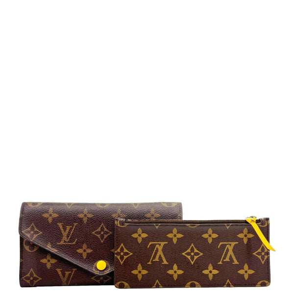 LOUIS VUITTON Josephine Monogram Canvas Wallet Brown