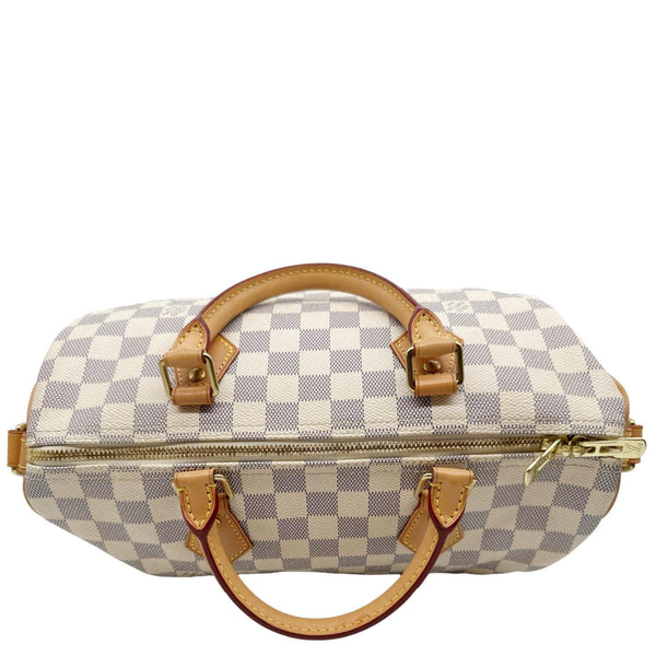 LOUIS VUITTON Speedy 30 Damier Azur Shoulder Bag White