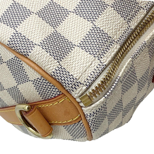 LOUIS VUITTON Speedy 30 Damier Azur Shoulder Bag White