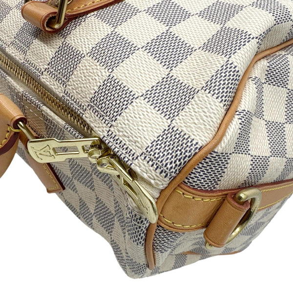 LOUIS VUITTON Speedy 30 Damier Azur Shoulder Bag White