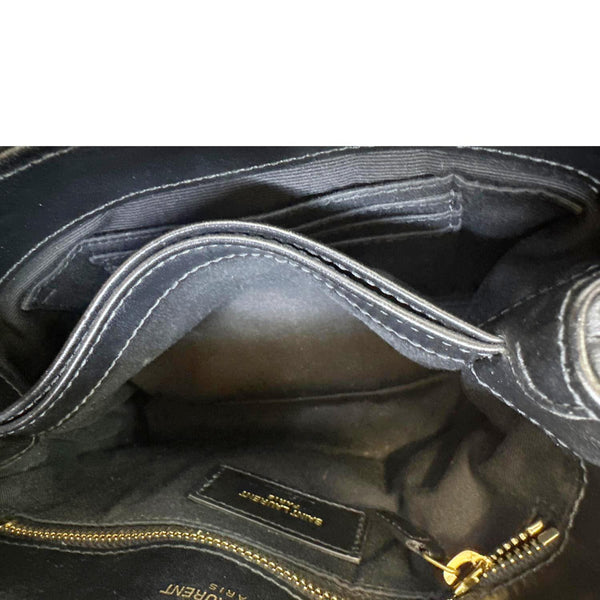 YVES SAINT LAURENT Loulou Toy Calfskin Leather Crossbody Bag Black