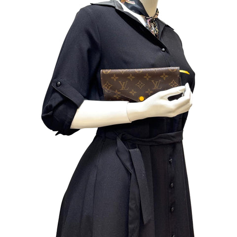 LOUIS VUITTON Josephine Monogram Canvas Wallet Brown