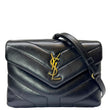 Yves Saint Laurent Loulou Toy Black Calskin Leather Crossbody Bag