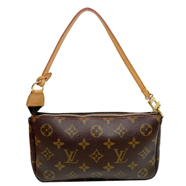 LOUIS VUITTON Takashi Murakami Cherry Monogram Canvas Pochette Bag Brown