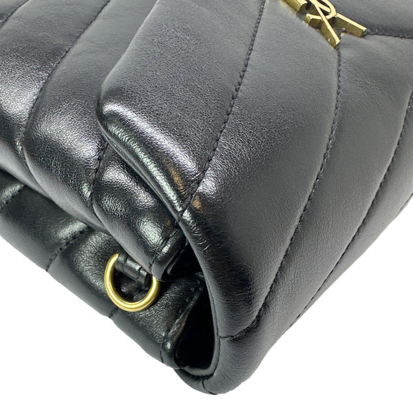 YVES SAINT LAURENT Loulou Toy Calfskin Leather Crossbody Bag Black