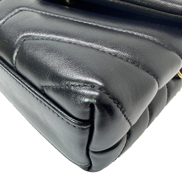 YVES SAINT LAURENT Loulou Toy Calfskin Leather Crossbody Bag Black