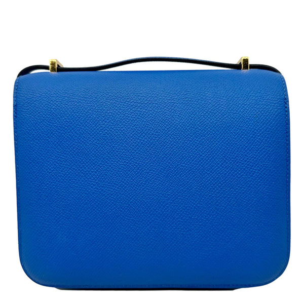 HERMES Constance 18 Bleu Leather Crossbody Bag Blue