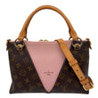 LOUIS VUITTON V BB Monogram Canvas Satchel Bag Pink