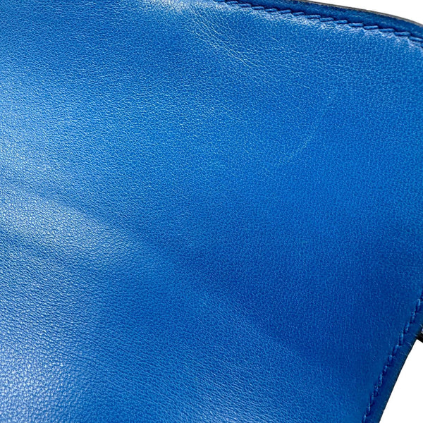 HERMES Constance 18 Bleu Leather Crossbody Bag Blue