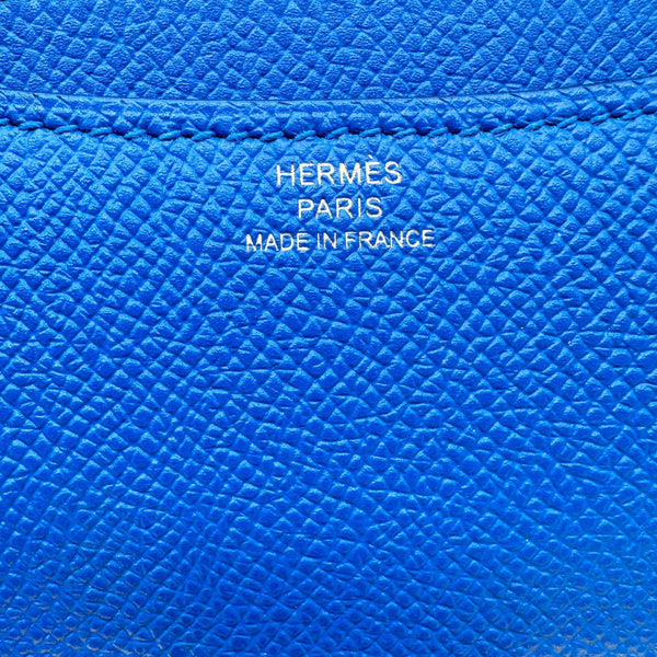 HERMES Constance 18 Bleu Leather Crossbody Bag Blue