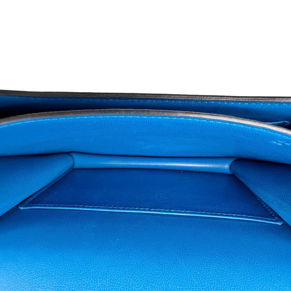 HERMES Constance 18 Bleu Leather Crossbody Bag Blue