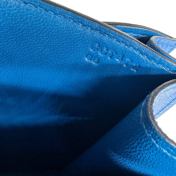 HERMES Constance 18 Bleu Leather Crossbody Bag Blue