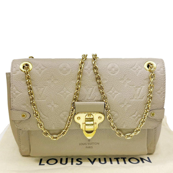 LOUIS VUITTON Vavin PM Monogram Empreinte Leather Shoulder Bag Beige
