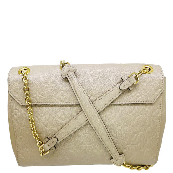 LOUIS VUITTON Vavin PM Monogram Empreinte Leather Shoulder Bag Beige
