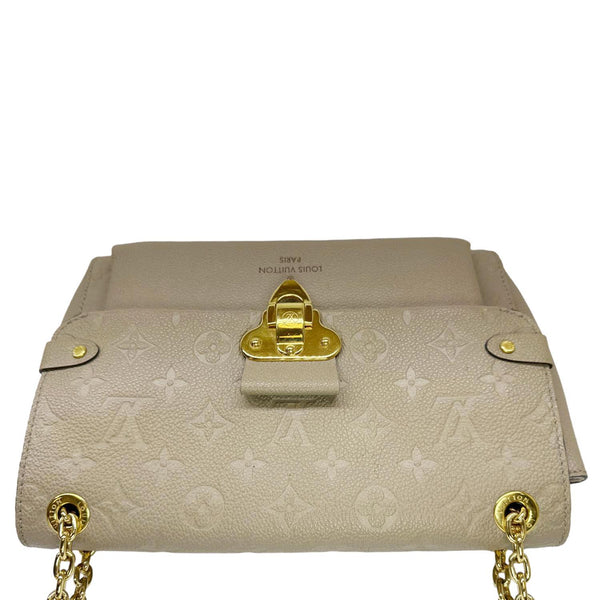 LOUIS VUITTON Vavin PM Monogram Empreinte Leather Shoulder Bag Beige