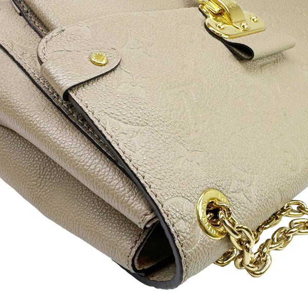 LOUIS VUITTON Vavin PM Monogram Empreinte Leather Shoulder Bag Beige