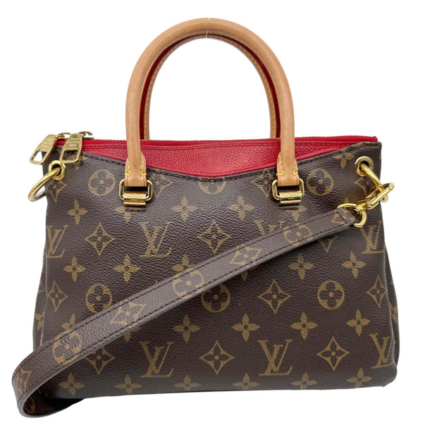 LOUIS VUITTON Pallas BB Monogram Canvas Shoulder Bag Cerise