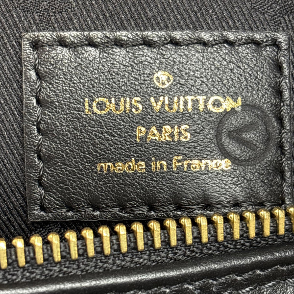 LOUIS VUITTON Papillon BB Calfskin Bubblegram Leather Crossbody Bag Black