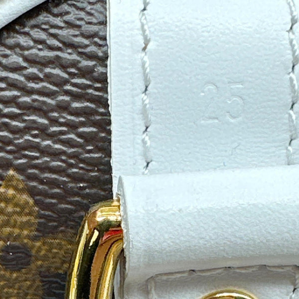 LOUIS VUITTON Speedy 25 Bandouliere LV Match Monogram Canvas Satchel Bag White
