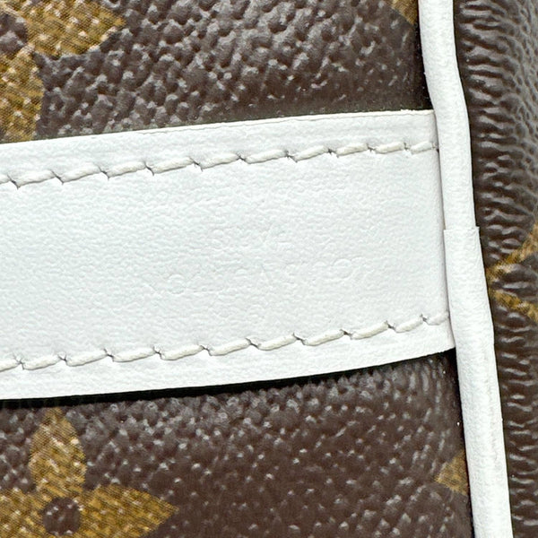 LOUIS VUITTON Speedy 25 Bandouliere LV Match Monogram Canvas Satchel Bag White
