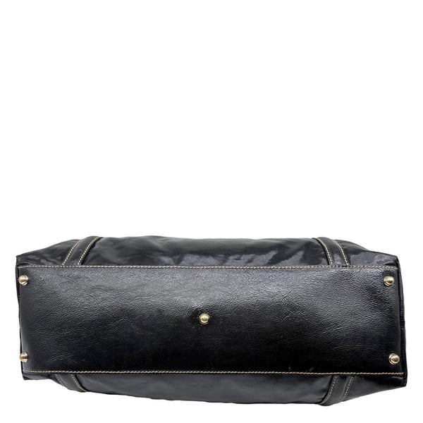 GUCCI Britt Dialux Coated Fabric Tote Bag Black 162094