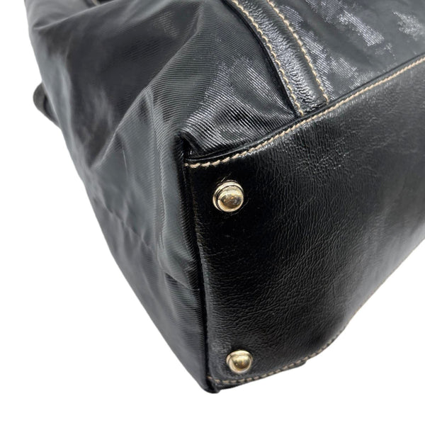 GUCCI Britt Dialux Coated Fabric Tote Bag Black 162094