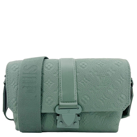 LOUIS VUITTON S-Cape Taurillon Monogram Embossed Leather Messenger Bag Green