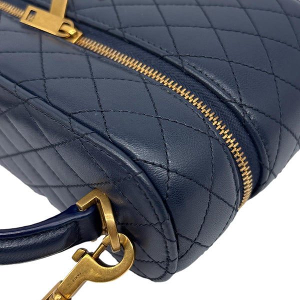 YVES SAINT LAURENT Gaby Vanity Quilted Leather Crossbody Bag Blue