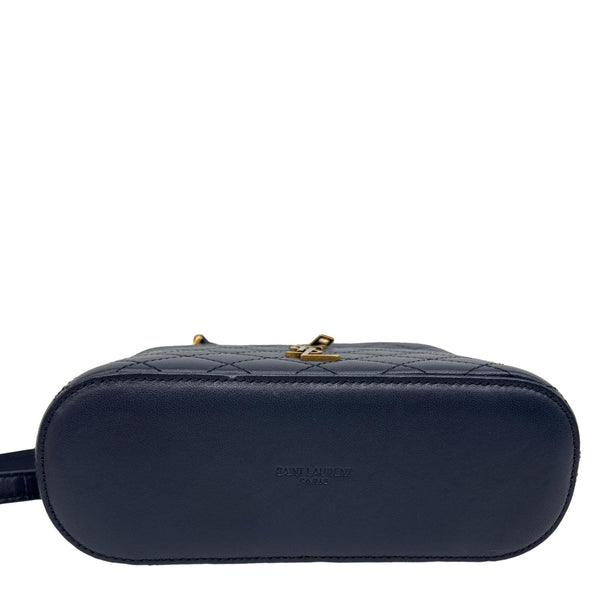 YVES SAINT LAURENT Gaby Vanity Quilted Leather Crossbody Bag Blue