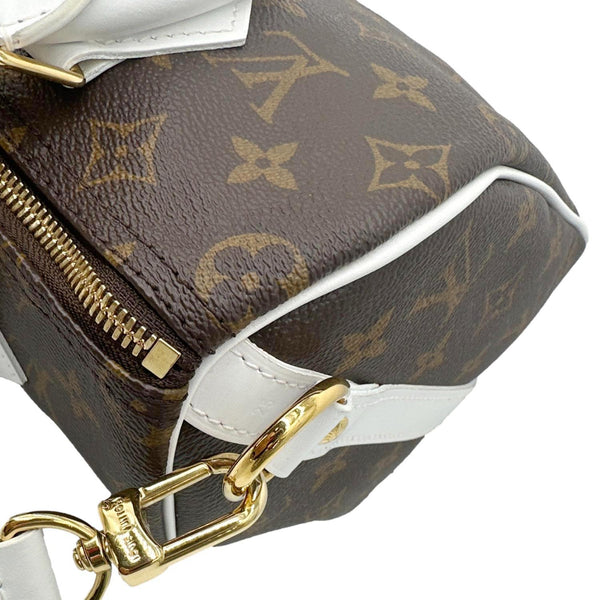 LOUIS VUITTON Speedy 25 Bandouliere LV Match Monogram Canvas Satchel Bag White