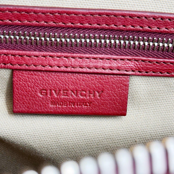 GIVENCHY Antigona Leather Satchel Shoulder Bag Maroon
