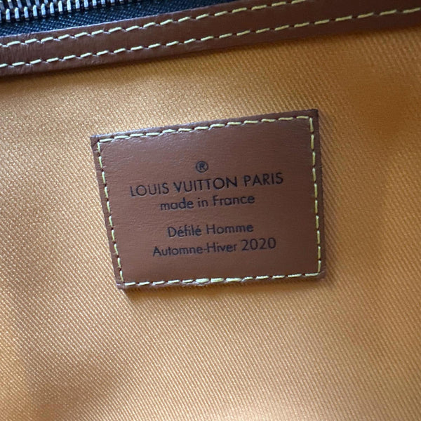 LOUIS VUITTON Virgil Abloh Keepall 50 Bandouliere Mini Monogram Patchwork Travel Bag Multicolor