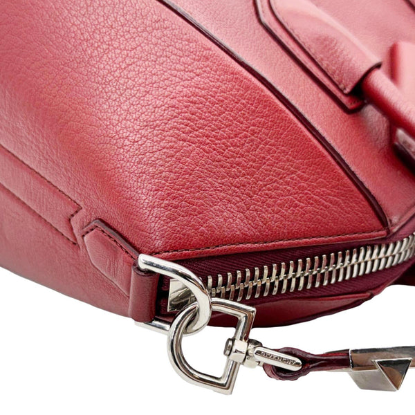 GIVENCHY Antigona Leather Satchel Shoulder Bag Maroon