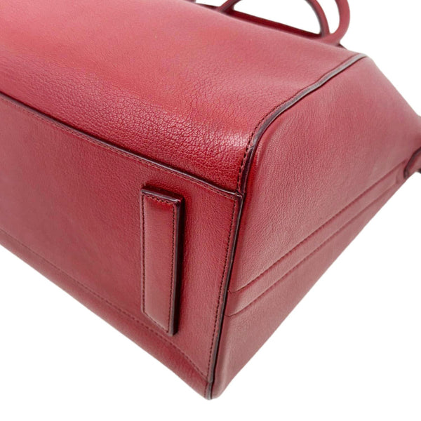 GIVENCHY Antigona Leather Satchel Shoulder Bag Maroon