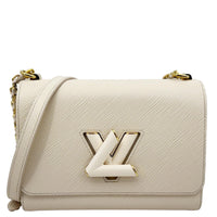 LOUIS VUITTON Twist MM Epi Leather Chain Shoulder Bag Off White