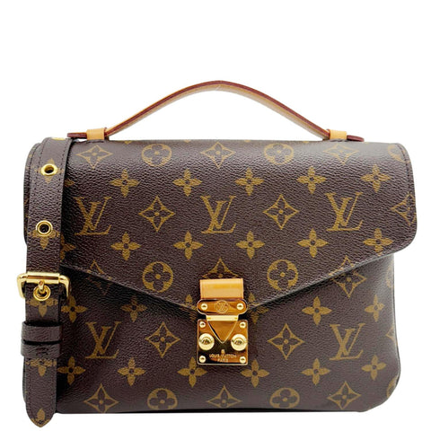 LOUIS VUITTON Metis Pochette Monogram Canvas Crossbody Bag Brown