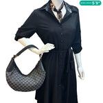 GUCCI GG Canvas Hobo Bag Grey 257297