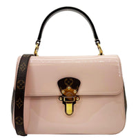 LOUIS VUITTON Cherrywood BB Vernis Leather Crossbody Bag Pink