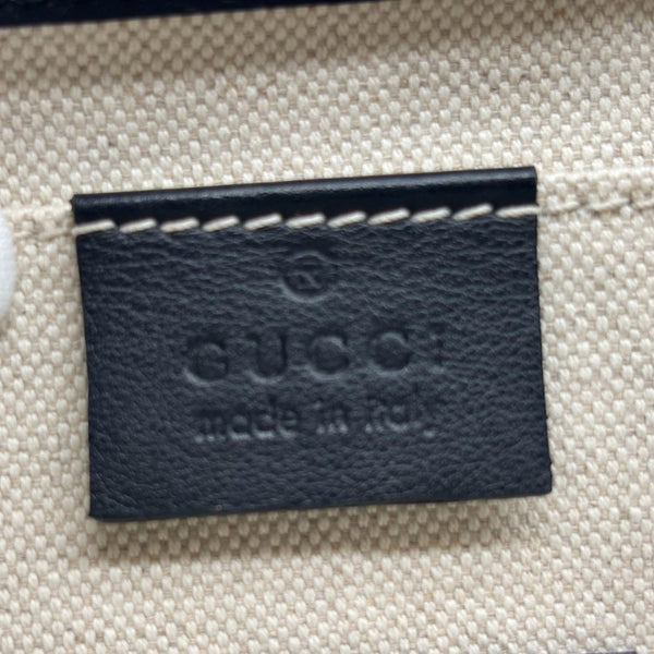 GUCCI Pearly Peony Leather Chain Shoulder Bag Black 432682