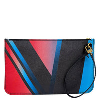 LOUIS VUITTON Race Neverfull MM Pochette Damier Canvas Wristlet Black
