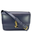 YVES SAINT LAURENT Solferino Medium Leather Shoulder Bag Navy Blue