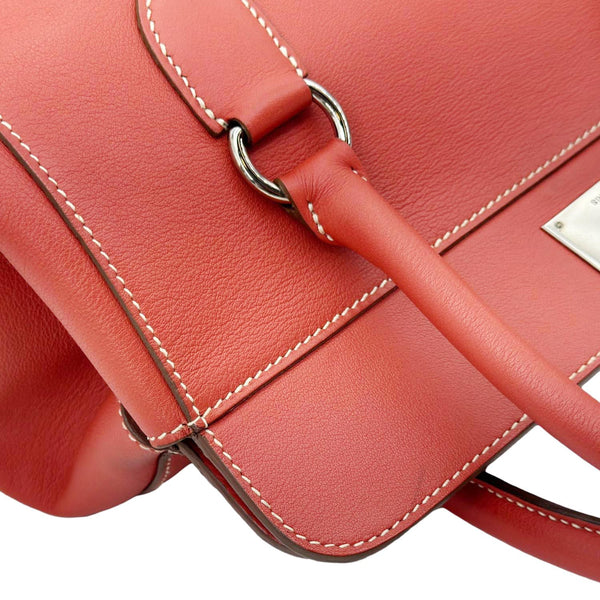 HERMES Toolbox 26 Leather Shoulder Bag Orange