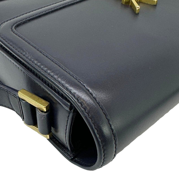 YVES SAINT LAURENT Solferino Medium Leather Shoulder Bag Navy Blue