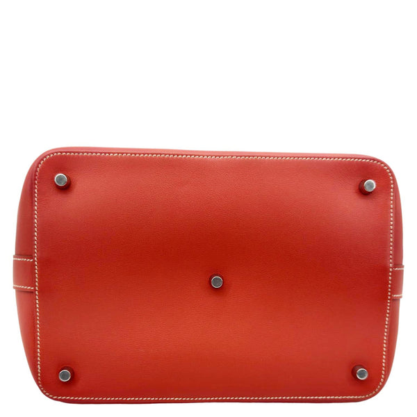 HERMES Toolbox 26 Leather Shoulder Bag Orange